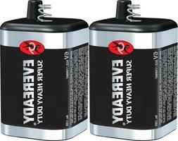 2 Eveready 1209 Zinc-Carbon Super Heavy Duty Lantern 6 Volts