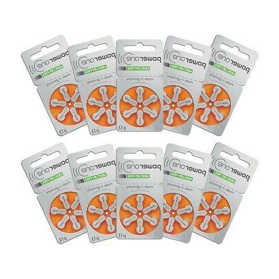 60 Powerone Hearing Aid Batteries, Size 13